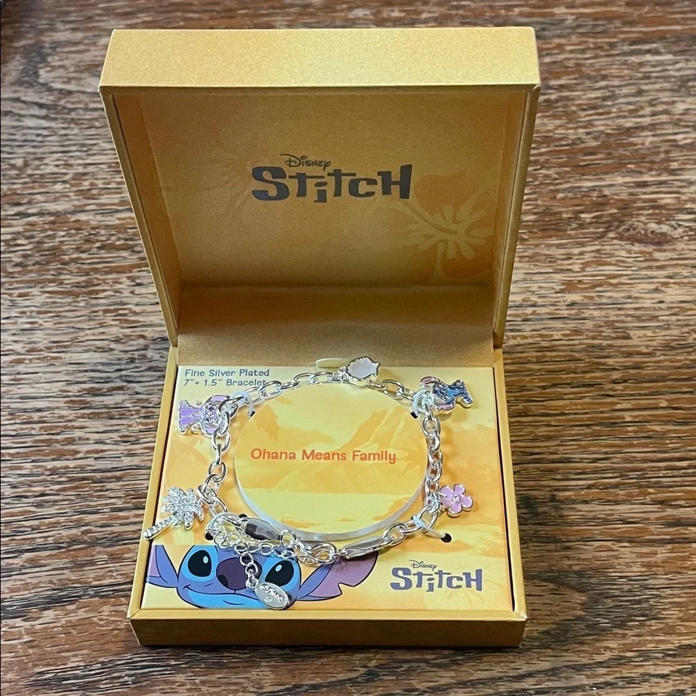 Disney Stitch Silver Charm Bracelet